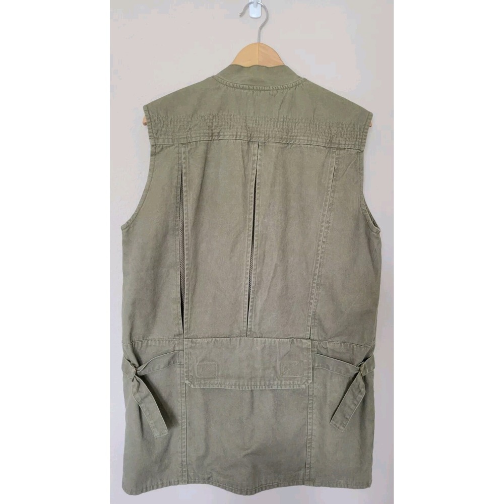 Vtg Orvis Mens Green Vest S Safari Hunting Fly Fishing Pockets Zip Vented 90s - Picture 4 of 13